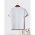 thumbnail image 2 of Minimalist Smile Wink Print Short Sleeved T-shirt, Casual Comfy Versatile Tee Top, Men's Everyday Spring/Summer Clothing, 2 of 7