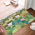 thumbnail image 4 of Yiaed Garden Farm Print Flannel Doormat Mat Outdoor Indoor Door Mats, Non Slip Durable Entrance Rugs for Outside Entry, Porch, Resist Dirt, 16"x24", 4 of 7