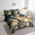 thumbnail image 3 of Manfei Cartoon Rabbit Bedding Comforter Set 7-Piece for Kids, Mystic Bohemian Animal King Bedding Sets, Tribal Western Floral Reversible Bed Sheets, Super Cozy Room Decor, 3 of 7