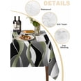 thumbnail image 2 of Sage Green Stripe Table Cloth, Grey White Geometric Modern Abstract Waterproof Tablecloth for Rectangle Tables, Reusable Washable Fabric Table Cover for Restaurant Kitchen Dining Tables 60"x120", 2 of 6