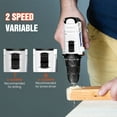 thumbnail image 6 of Dayplus 12V Li-ion Cordless Compact Drill Driver Set and Impact Driver Set W/ 1x Battery, 6 of 8