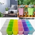 thumbnail image 1 of 20Pcs Mini Basin Square Flower Pot Succulent Plant Trays Home Office Decor Diy, 1 of 9