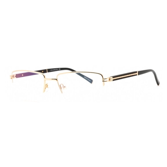 Charriol PC75117 C03 56mm Rectangle Eyeglasses Men's Shiny Gold Black
