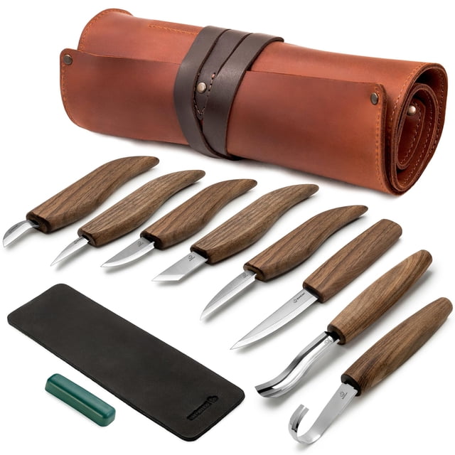 Kit de tallado en madera BeaverCraft Deluxe S18X con funda de piel