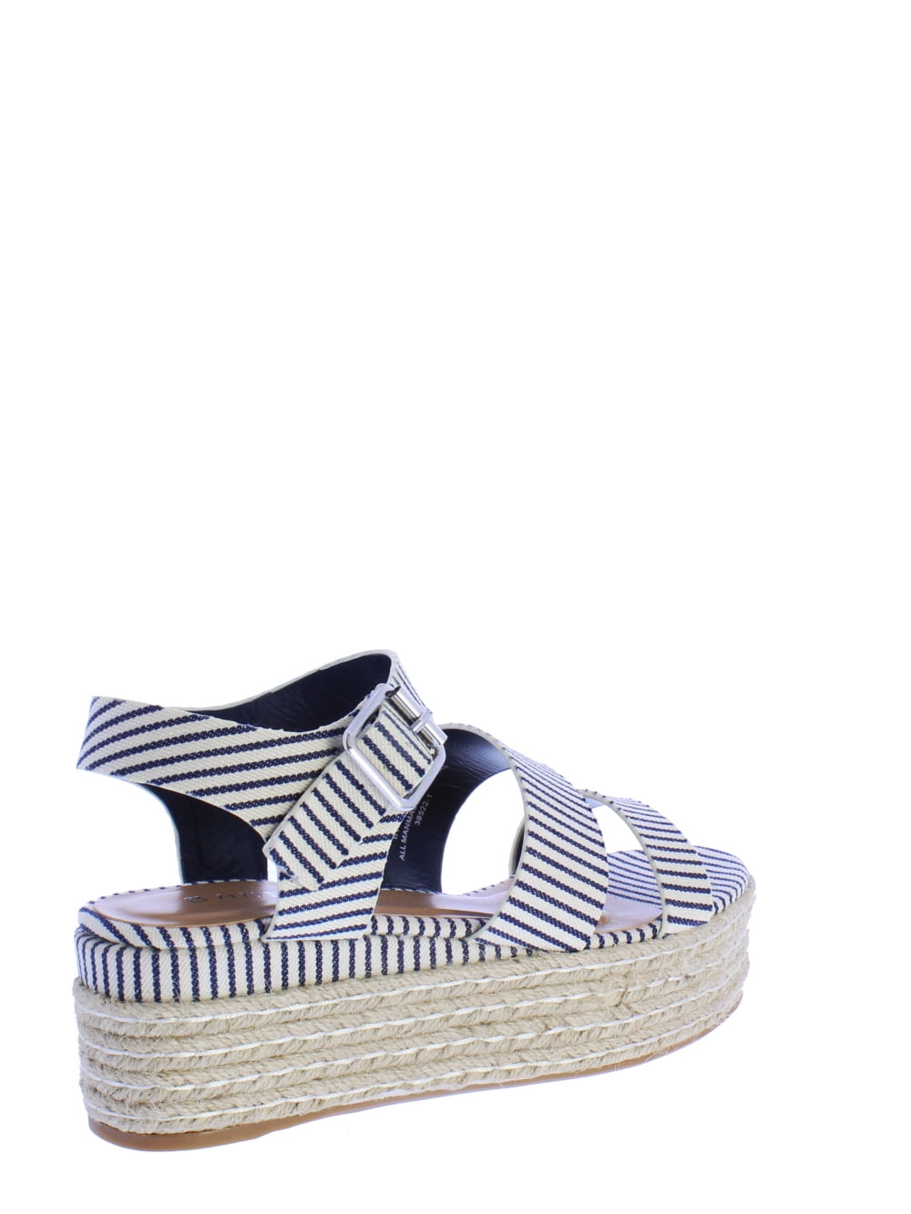Bamboo Infinity-19 Espadrille Stripped Sandal in Navy