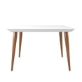 thumbnail image 3 of 5-Piece Utopia 47.24" and Dover Dining Set  with 4 Dining Chairs in  White Gloss and Beige, 3 of 5