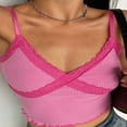 thumbnail image 3 of Women Lace Velvet Camisole Thin Straps Bodycon Camis Tops, 3 of 6