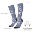 thumbnail image 4 of Naloa Watercolor Flowers Butterfly Thigh High Socks Extra Long Stretchy Sock Women Over Knee High Opaque Stocking Daily Wear, 4 of 6