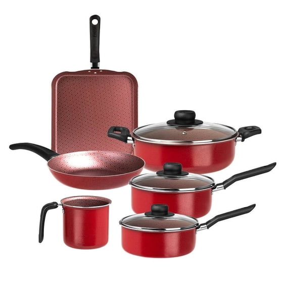 Batería Ekco Classic 9 Piezas Rojo