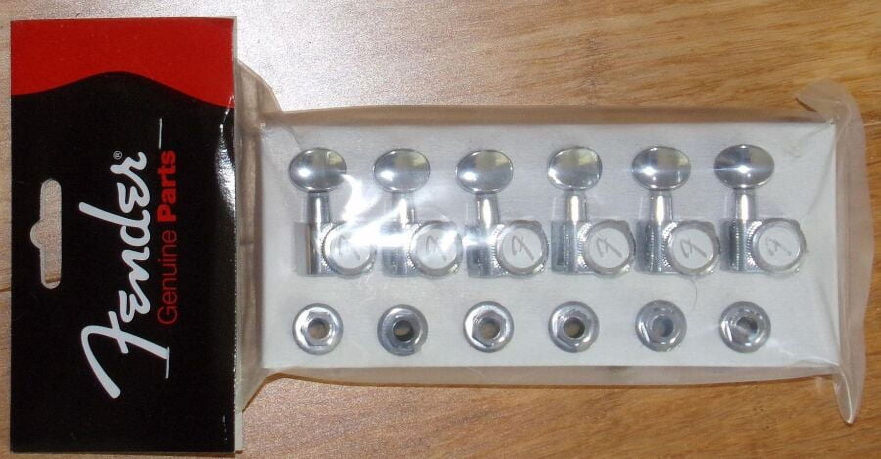 Fender® American Deluxe Locking Chrome Tuners (6)~Vintage Buttons~"F" Logo~New