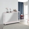 thumbnail image 3 of Hassch Narrow Console Table with Open Storage Shelf, ModernEntryway Table for Living Room Hallway , Saving Space, White, 3 of 7