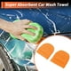 thumbnail image 2 of 2 Pcs Esponja de Toalla para Lavar Coches Herramienta de Secado para Limpieza de Coches Color Mandarina, 2 of 6