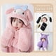 thumbnail image 2 of Sanrio Hello Kitty Cinnamoroll My Melody guantes de felpa bufanda sombrero conjunto de tres piezas Kawaii Anime Y2K ropa cálida para niña dulce 3 uds, 2 of 4