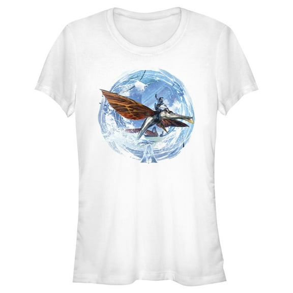 Junior's Avatar: The Way of Water Tulkun Water Logo  Graphic Tee White Medium