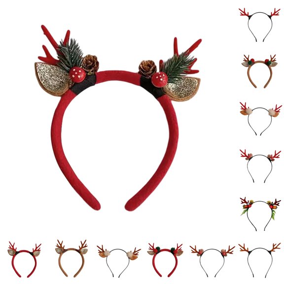 UJNDER Unisex Reindeer Holiday Headband for Festive Celebrations and Parties Headbands for Women,RD2,One Size