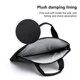 thumbnail image 4 of Funda para portátil, bolsos, fundas y estuches para portátil, bolso bandolera para portátil de 15,6 pulgadas o tableta, elegante, de tela, informal, ideal para varios portátiles. Funda negra para port, 4 of 7