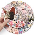 thumbnail image 2 of Pegatinas Sphynxs Cats Anime, paquete de 50 unidades, dibujos animados decorativos, 2 of 5