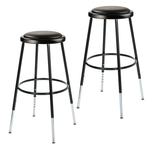 Otto 25"-33" Height Adjustable Stool, Black, Pack of 2