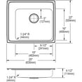 thumbnail image 6 of Elkay Drkadq252245l 25" Single Basin Drop In Stainless Steel Utility Sink - 4 Faucet Holes, 6 of 6