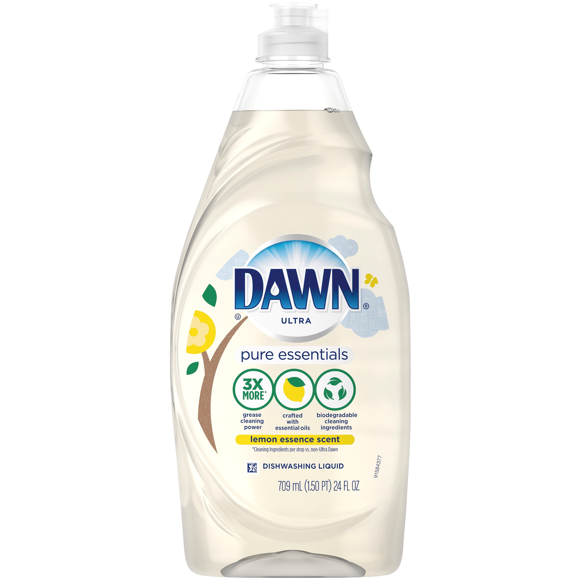 Dawn Free & Clear Dishwashing Liquid Dish Soap, Lemon Essence 24 fl oz BrickSeek