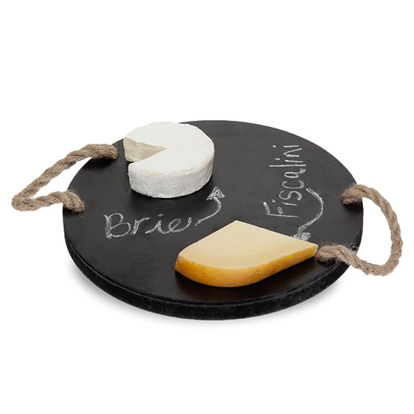 Round Wooden Cheese Board With Rope Handles 10in Com Round Wooden Cheese Board With Rope, Round Cheese Board With Handle