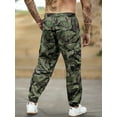 thumbnail image 2 of Men's Camouflage Pants Casual Military Army Combat Cargo Pants Leg-Bound Tapered Pants Multi-Pocket Drawstring Waist, 2 of 7
