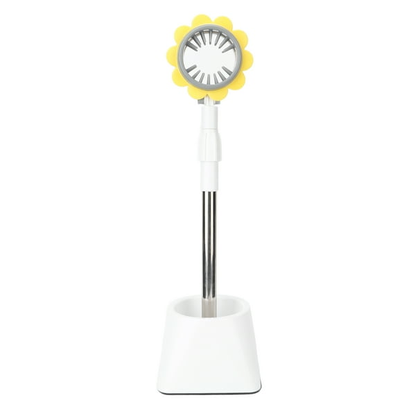 Soporte para secador de pelo de altura ajustable, manos libres, de acero inoxidable, para baño, diseño de flor blanca