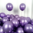 thumbnail image 1 of Globos morados de metal de cromo de 12 pulgadas y 50 paquetes de globos de helio KIRIKOU de espesor para la decoración de la fiesta de Navidad de graduación en el aniversario de la boda de cumpleaños, 1 of 5