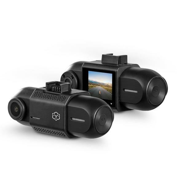 YADA 1080P Dual Camera Dashcam, 120 Degree Wide Angle Lens, 1.5" LCD Screen, G-Sensor Technology with Park and Record Mode