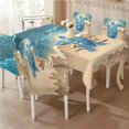 thumbnail image 2 of TSOVTHRID Sea Turtle Beach Starfish Print Table Cover and Chair Slipcovers Set of 5, Removable 55x82 Inch Rectangle Tablecloth with Chair Covers, Water-Resistant Furniture Protectors, 2 of 7