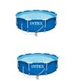thumbnail image 1 of Intex 10ft x 30in Metal Frame Above Ground Pool Set with Filter Pump (2 Pack), 1 of 6
