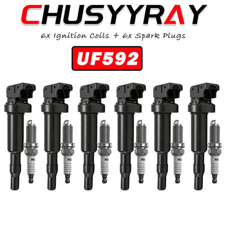 6 For 3.0L BMW 128i 328i 528i X3 X5 Z4 10-12 Ignition Coil & Iridium Spark Plug