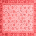 thumbnail image 1 of Ahgly Company Machine Washable Indoor Square Abstract Red Modern Area Rugs, 5' Square, 1 of 4