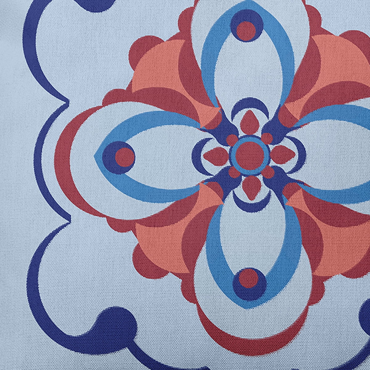 Simply Daisy 16" x 16" Kaleidoscope Too Geometric Outdoor Pillow, Blue (1 count)