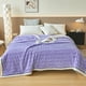 thumbnail image 1 of Manta de franela gruesa de doble capa, ideal para cubrir la siesta en la oficina, manta cálida y acogedora para la cama o el sofá, púrpura, 1 of 6