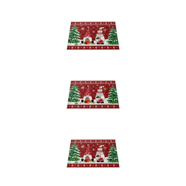 Maytalsory Soft And Comfortable Christmas Doormats Water Absorption For Easy To Clean Christmas present 3Set