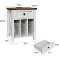 thumbnail image 4 of VEANERWOOD Nightstand with Drawers and Charging Station, Farmhouse Vinyl Record Storage Cabinet End Table for Bedroom Living Room, 4 of 9