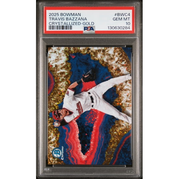 2025 Bowman Crystallized Travis Bazzana Gold 23/50 PSA 10 SSP