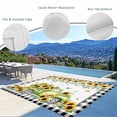 thumbnail image 3 of Sunflowers Outdoor Rug for Patio/Deck/Porch, Non-Slip Large Area Rug 5 x 8 Ft, Spring Farmhouse Country Truck Floral Black Plaid Indoor Outdoor Rugs Washable Area Rugs, Camping Rug Carpet Runner, 3 of 8