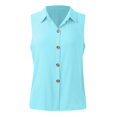 thumbnail image 4 of Beach Vacation Clothes for Women Bra inside Top Boy Outdoor Desert Top Women Camp Diet Button up Blouses Bodysuit Cute Spaghetti Strap Crop Cute Cleavage Tops Camisole Tunic Women's Light Blue M, 4 of 5
