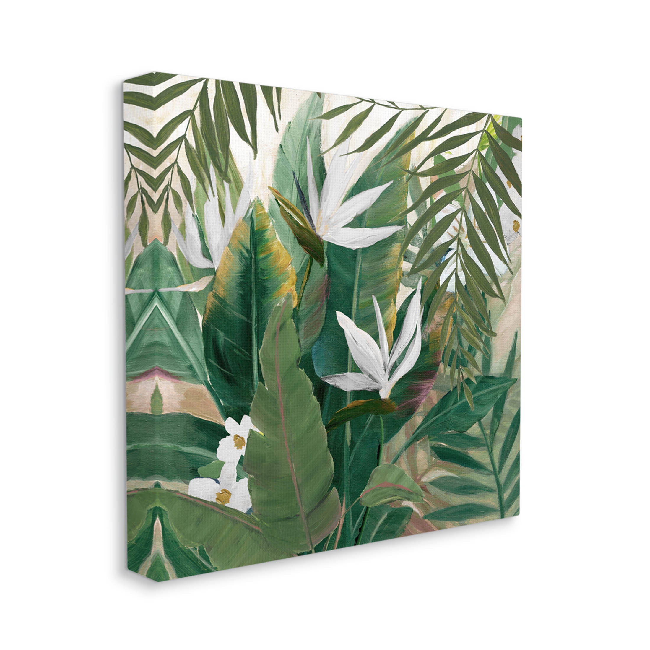 Tropical Birds Of Paradise Plant Botanical & Floral Graphic Art Gallery Wrapped Canvas Print Wall Art