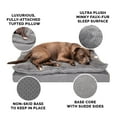 thumbnail image 5 of FurHaven Pet Products Minky Faux Fur & Suede Pillow-Top Orthopedic Pet Bed for Dogs & Cats - Titanium Gray, Large, 5 of 13