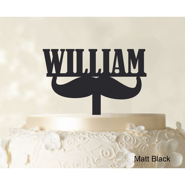 Custom Name Cake Topper Personalized Matt Black Cake Topper Color Option Available 5-7 Inches Wide