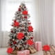 thumbnail image 3 of Naiovety Árbol de Navidad Decorativo Flor Falsa Portátil Desmontable Moda Parque Jardín Artificial Simulación Festival Flores Kits de decoración para fiestas rojo navideño Naiovety JR1170-07, 3 of 6