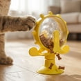 thumbnail image 4 of Self Feeding Cat Food Dispenser, Cat Entertainment for indoor Cats, Suction Cup Cat toy, Yellow, Slow Feeding, Spinning Wheel, 6X3 in, 1 Pc (169 Chars), 4 of 6