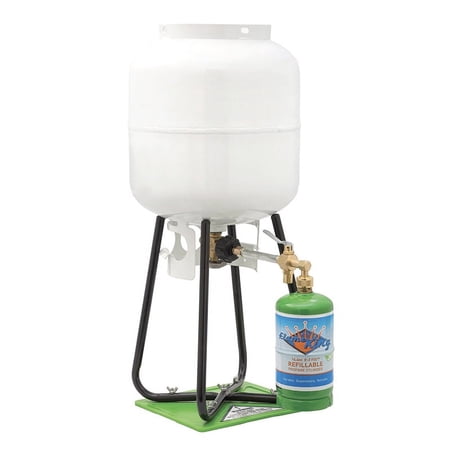 Flame King Eco-Friendly Refillable 1lb Empty Propane Canister Tank Cylinder with Refill Kit, Green – Ideal for Camping, Tailgating, Holiday 2025