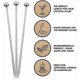 thumbnail image 4 of 20 Pieces Stainless Steel Cocktail Picks Metal Martini Picks 4.3 inch, 4 of 5
