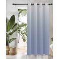thumbnail image 3 of Minimalist Blue Thermal Insulated Blackout Curtains for Bedroom 96 Length and Grey Gradient Room Darkening Curtain 1 Panel Grommet Window Curtain Drape for Living Room Nursery Room, 3 of 7