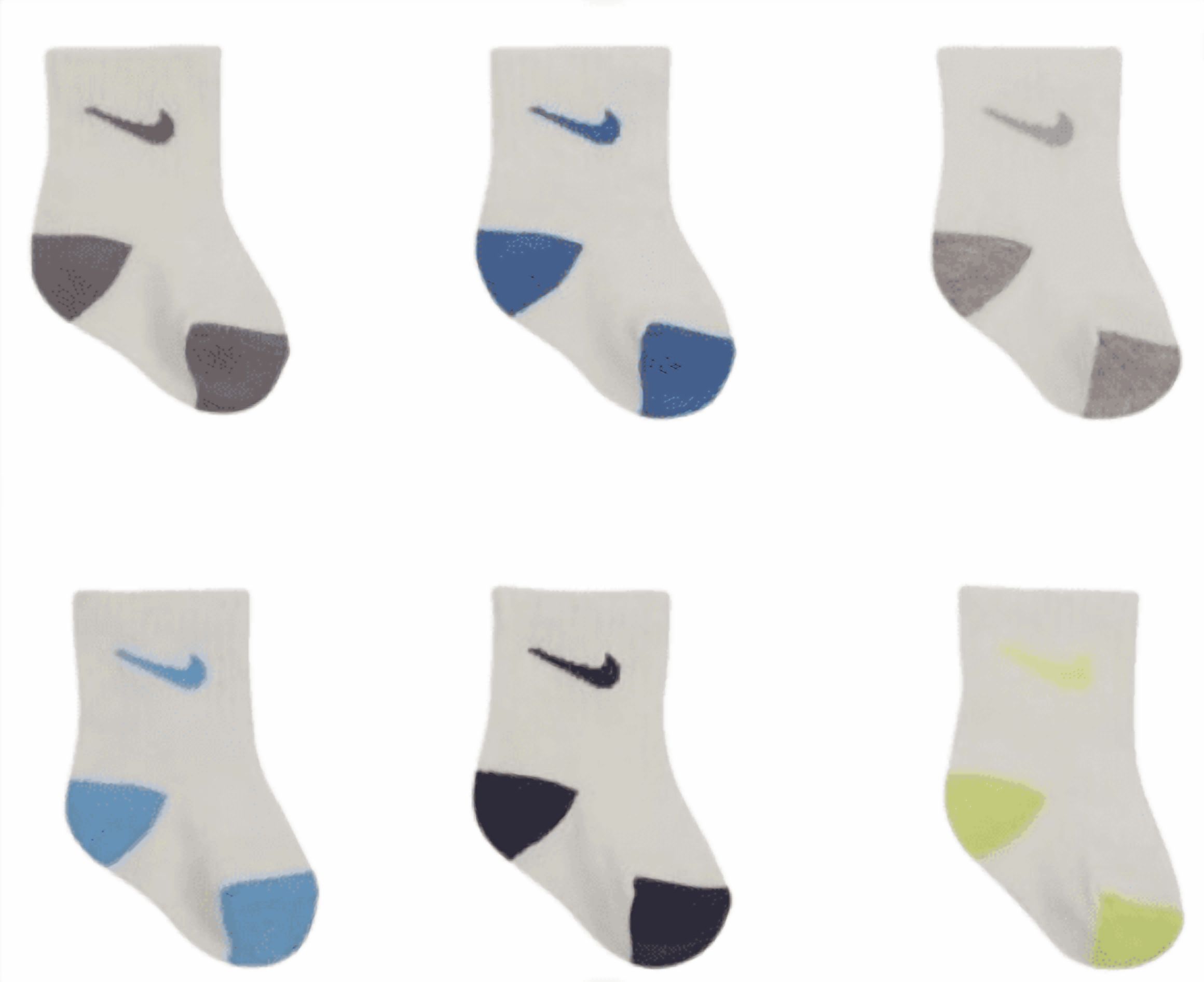 Nike Baby Lightweight Ankle Socks 6 Pack 12-24 Months