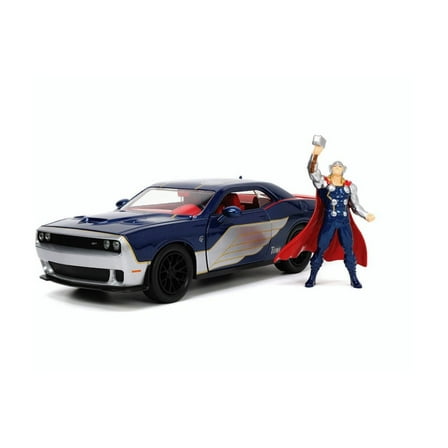 2015 Dodge Challenger SRT Hellcat w/ Thor Diecast Figure - Jada Toys 32186 - 1/24 Scale Diecast Car